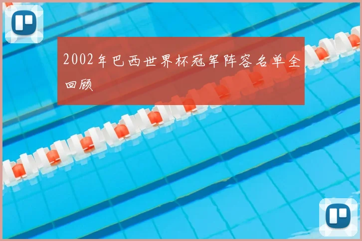 2002年巴西世界杯冠军阵容名单全回顾